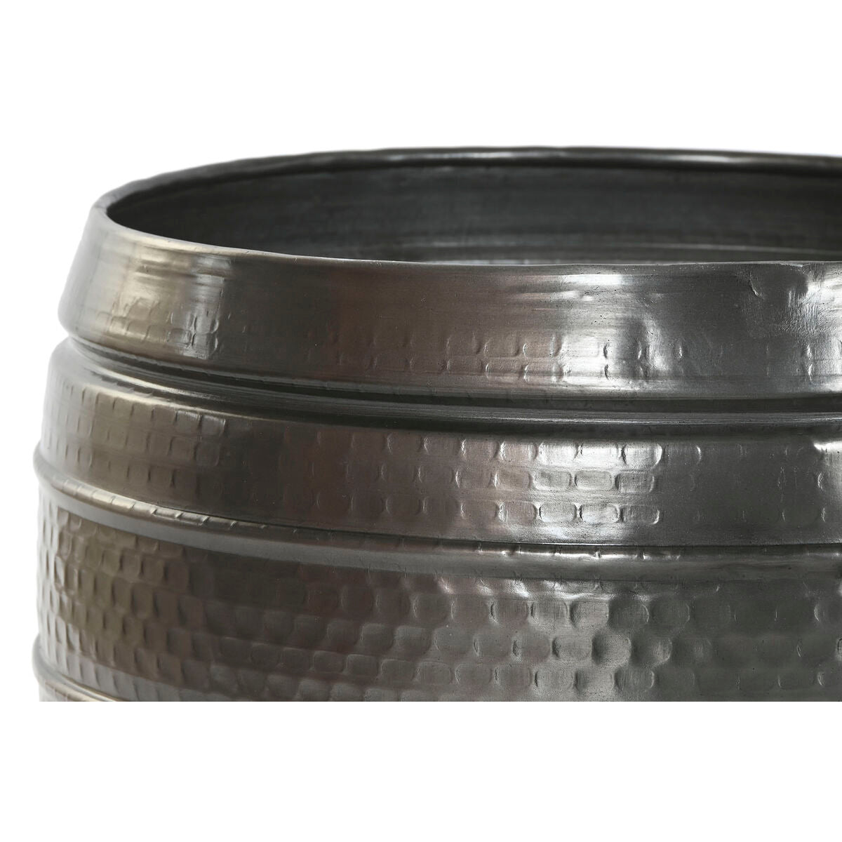 Cache-pot Home ESPRIT Gris Aluminium Moderne 41 x 41 x 40 cm 40 x 40 x 40,5 cm (3 Pièces)