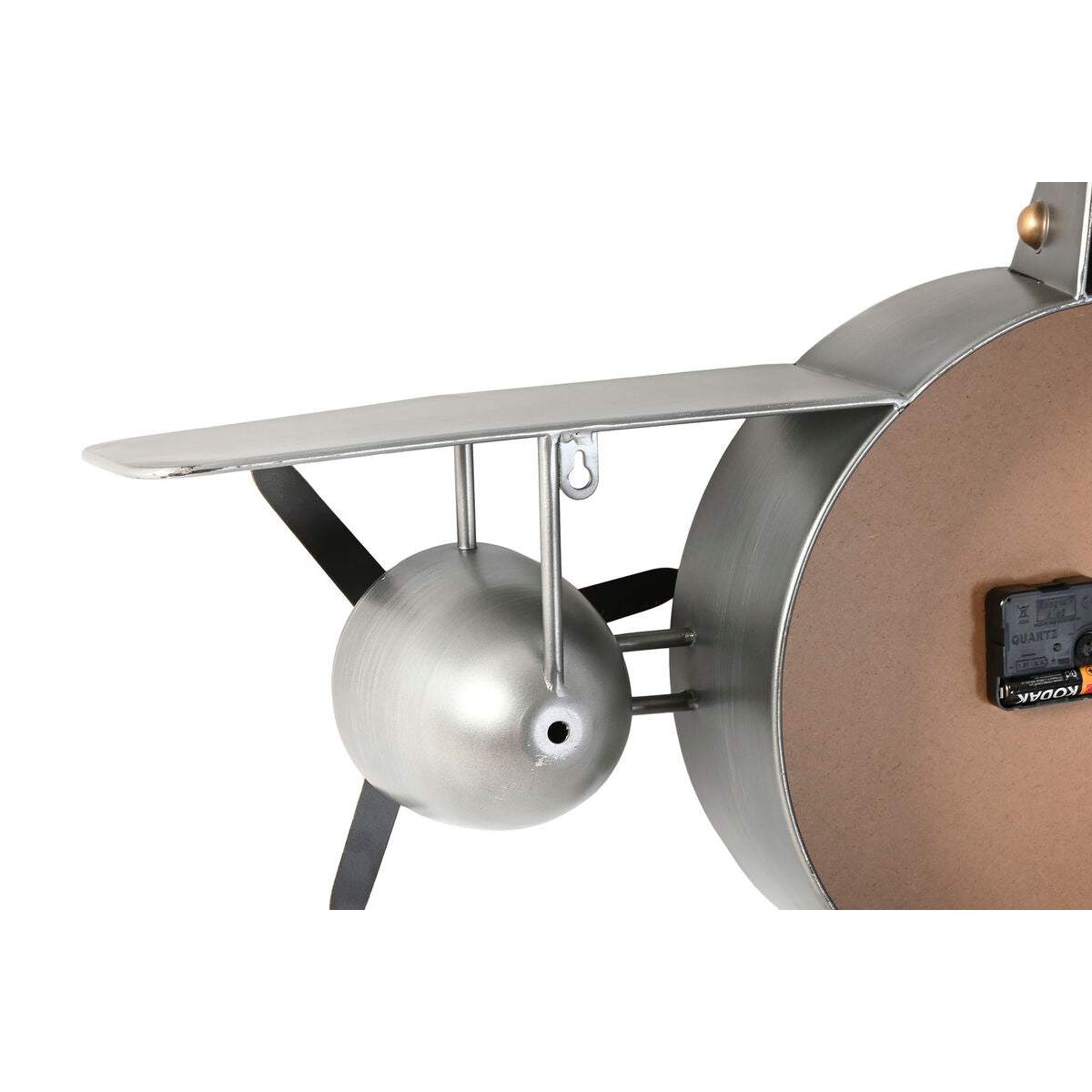 Horloge Murale Home ESPRIT Doré Argenté Métal Avion Vintage 87 x 17 x 52,5 cm