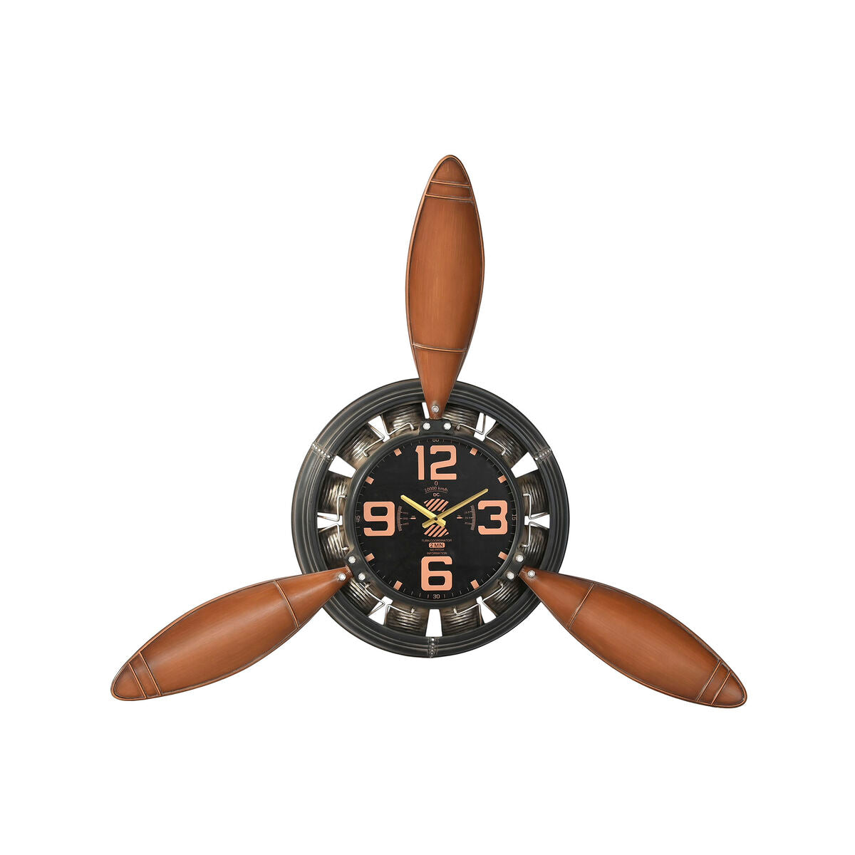 Horloge Murale Home ESPRIT Marron Noir Métal Hélices Vintage 118 x 24 x 134 cm