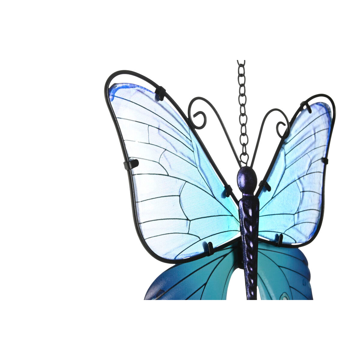 Décoration murale Home ESPRIT Bleu Orange Papillon Shabby Chic 23 x 13 x 90 cm (2 Unités)