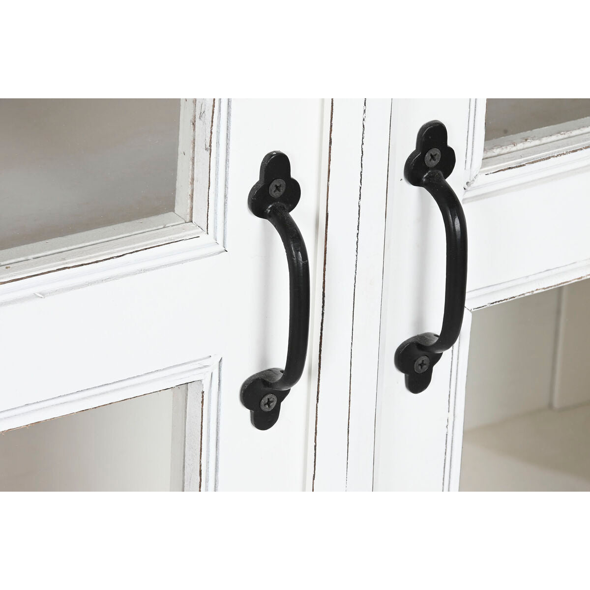 Buffet Home ESPRIT Blanc Verre Bois de manguier 180 x 40 x 100 cm