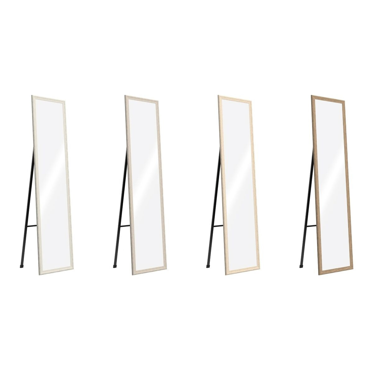 Miroir sur Pied Home ESPRIT Marron Beige Gris Verre polystyrène 35,5 x 40 x 156 cm (4 Unités)