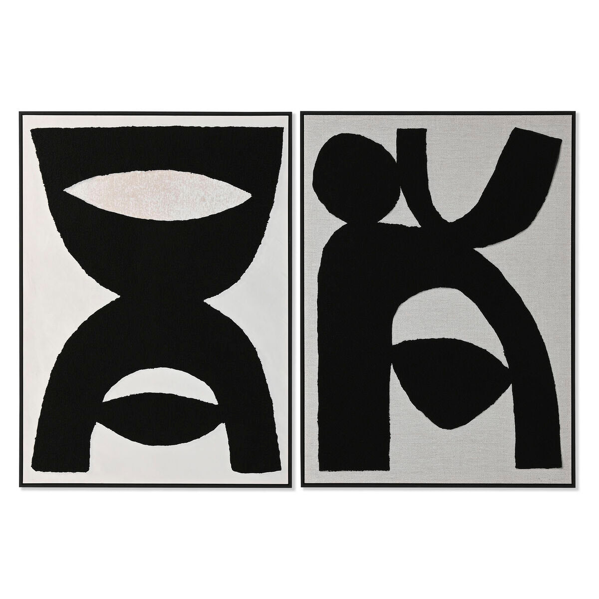 Cadre Home ESPRIT Bois Toile 103 x 4,3 x 143 cm 102,6 x 4,3 x 142,6 cm (2 Unités)