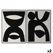 Cadre Home ESPRIT Bois Toile 103 x 4,3 x 143 cm 102,6 x 4,3 x 142,6 cm (2 Unités)