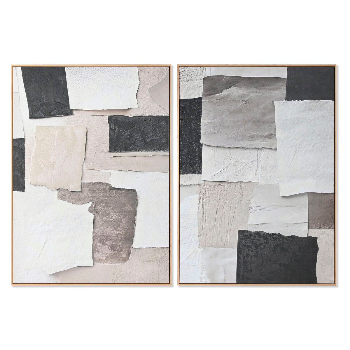 Cadre Home ESPRIT Bois Toile 103 x 4,3 x 143 cm 102,6 x 4,3 x 142,6 cm