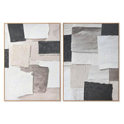 Cadre Home ESPRIT Bois Toile 103 x 4,3 x 143 cm 102,6 x 4,3 x 142,6 cm