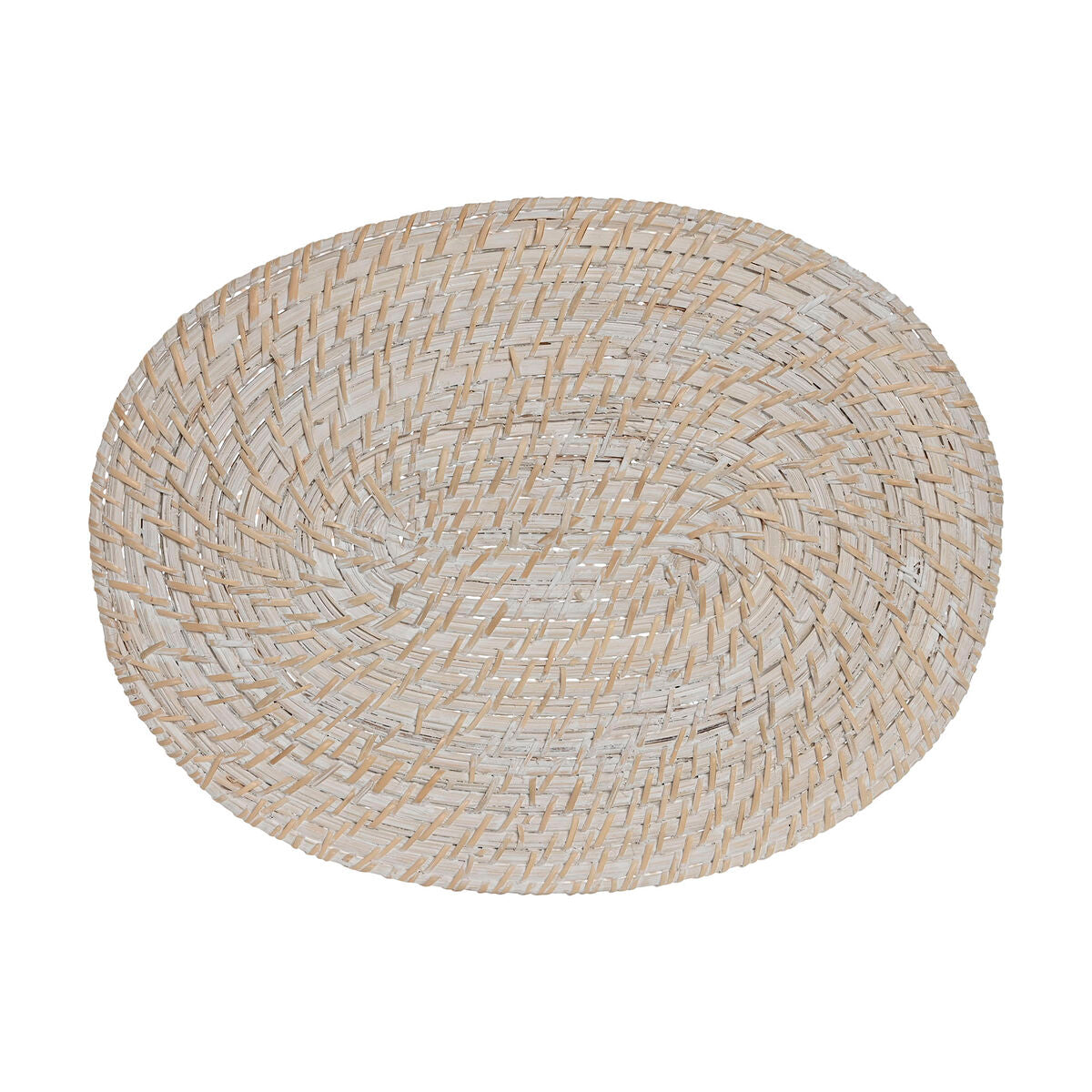 Set de table Home ESPRIT Blanc Naturel Bambou Rotin 40 x 30 x 1 cm