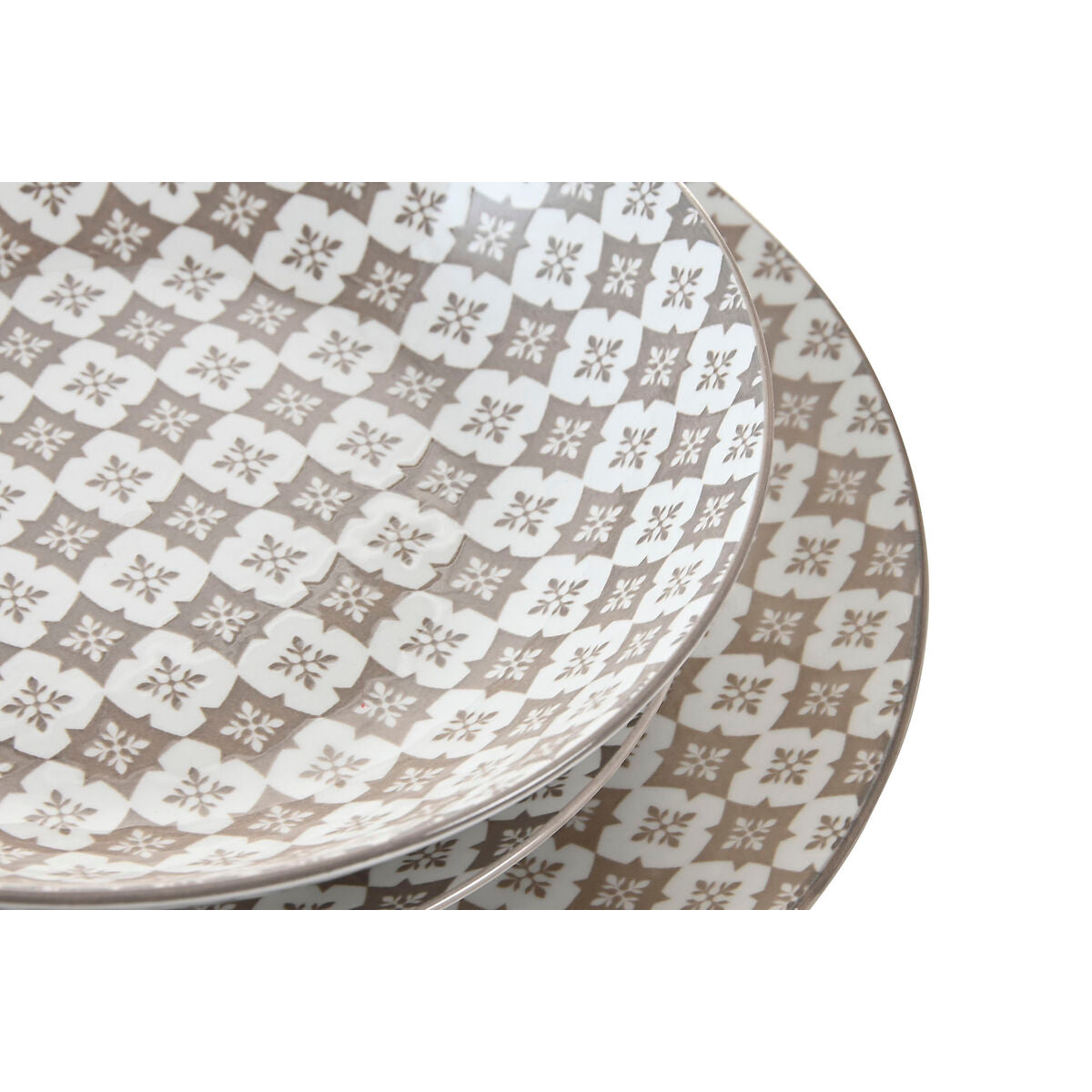 Assiettes Home ESPRIT Beige Porcelaine Moderne 18 Pièces