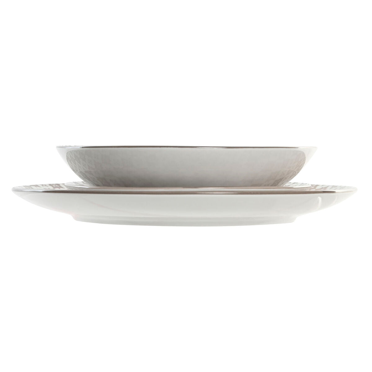 Assiettes Home ESPRIT Beige Porcelaine Moderne 18 Pièces