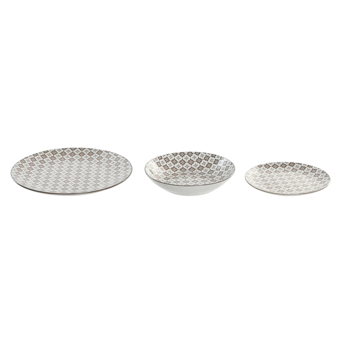 Assiettes Home ESPRIT Beige Porcelaine Moderne 18 Pièces