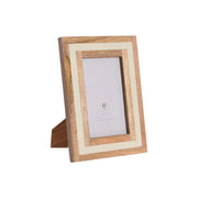 Cadre photo Home ESPRIT Blanc Naturel Os Bois de manguier Urbaine