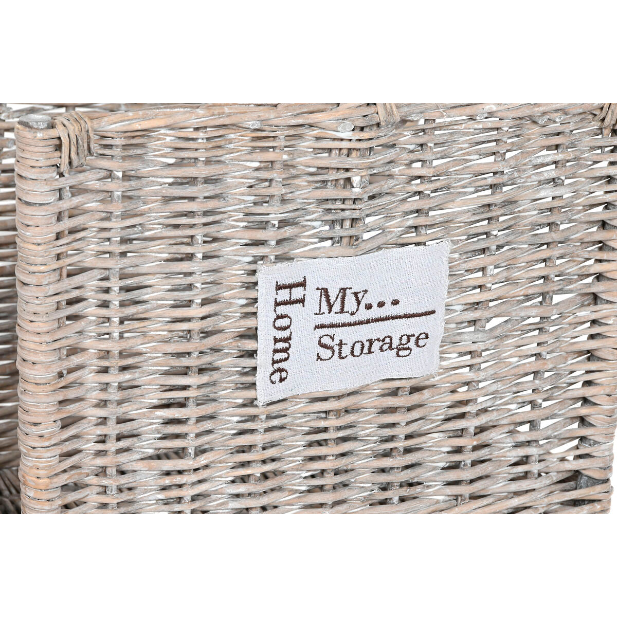 Support pour bois de chauffage Home ESPRIT Naturel osier 47 x 35 x 54 cm