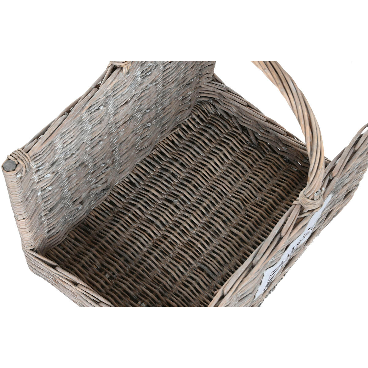 Support pour bois de chauffage Home ESPRIT Naturel osier 47 x 35 x 54 cm