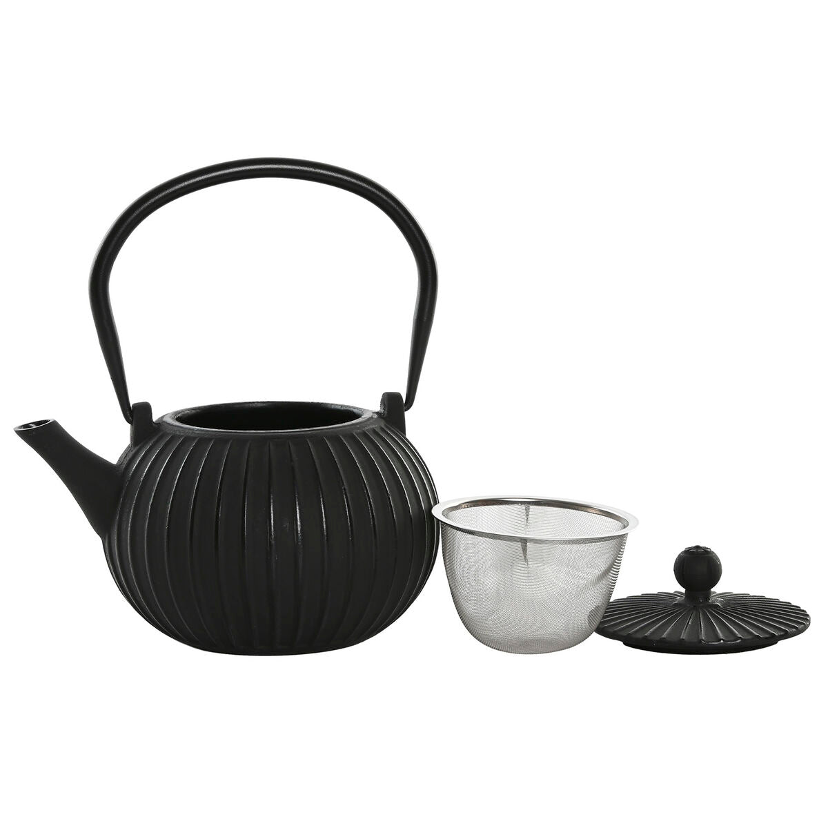 Théière Home ESPRIT Noir Beige Acier inoxydable Fer 1 L (2 Unités)