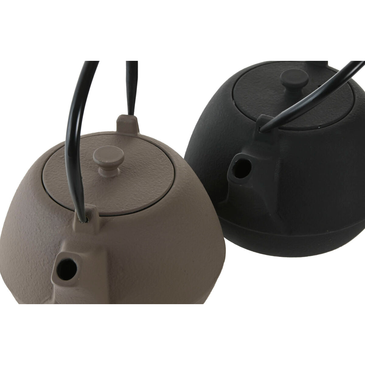 Théière Home ESPRIT Noir Beige Acier inoxydable Fer 1,2 L (2 Unités)