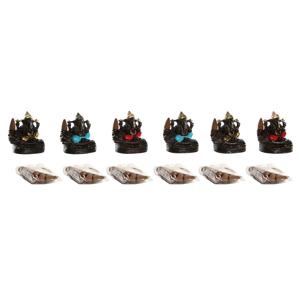 Brûleur d'huiles essentielles Home ESPRIT Céramique Mandala Indien 13 x 8 x 12,5 cm Encens (6 Unités)