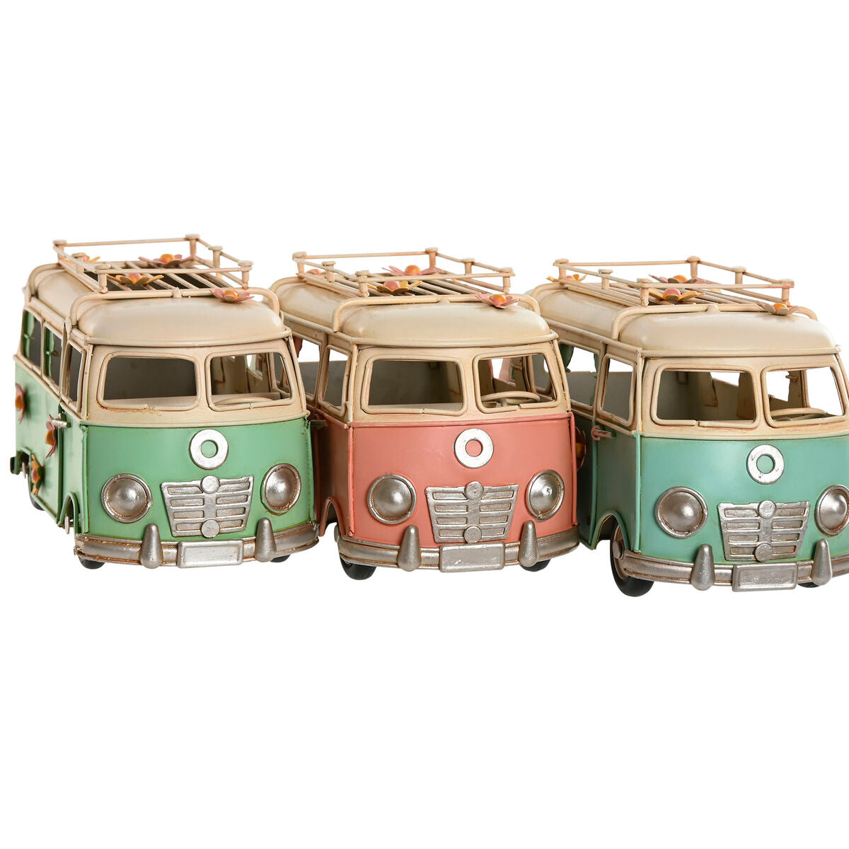 Figurine Décorative Home ESPRIT Bleu Vert Rose Vintage 20 x 9 x 11 cm (3 Unités)