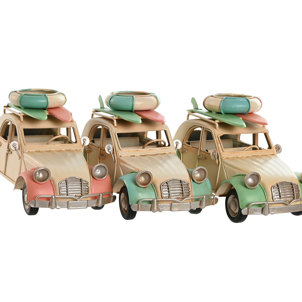 Figurine Décorative Home ESPRIT Bleu Vert Rose Vintage 28 x 11 x 11,5 cm (3 Unités)