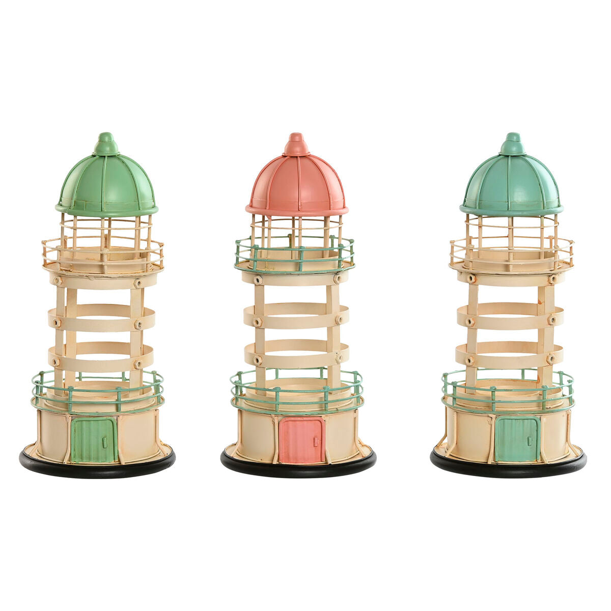 Figurine Décorative Home ESPRIT Bleu Vert Rose 13 x 13 x 27,5 cm (3 Unités)