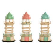 Figurine Décorative Home ESPRIT Bleu Vert Rose 13 x 13 x 27,5 cm (3 Unités)