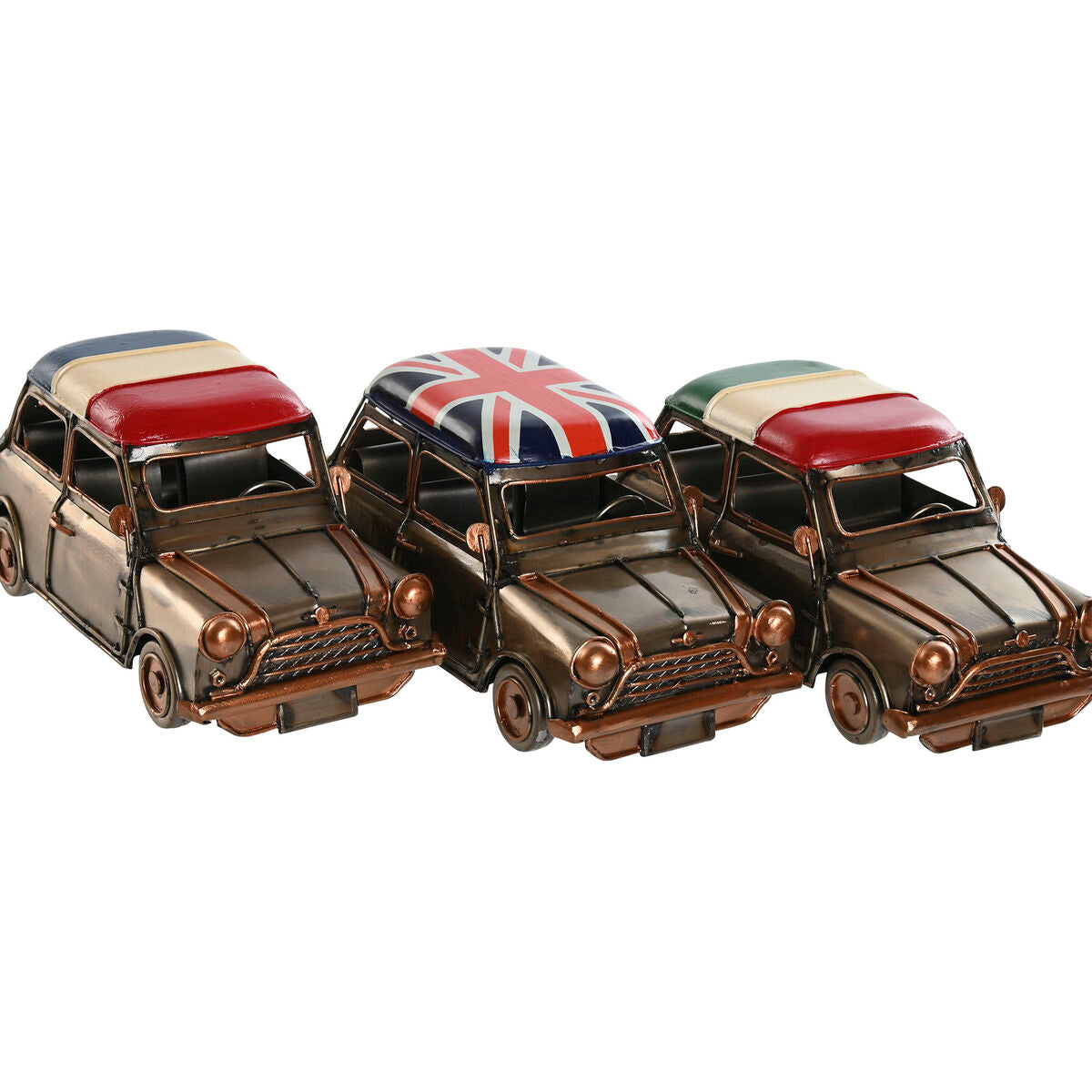 Figurine Décorative Home ESPRIT Doré Argenté Voiture Vintage 17 x 9 x 8 cm (3 Unités)