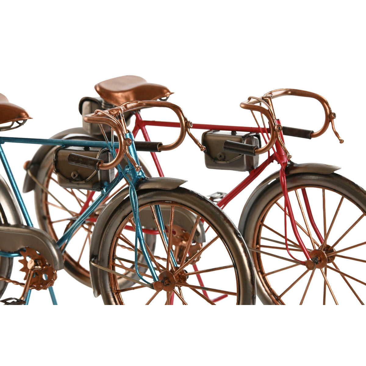 Figurine Décorative Home ESPRIT Bleu Rouge Bronze Vintage 28 x 6 x 15 cm (2 Unités)