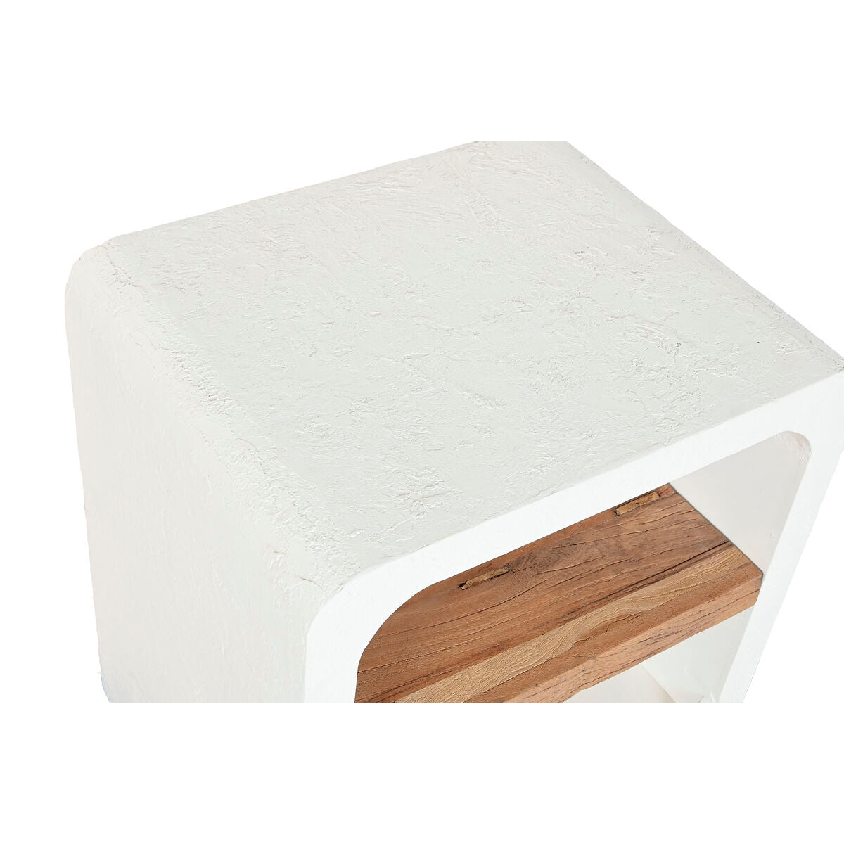 Table de Nuit Home ESPRIT Blanc Naturel 50 x 40,5 x 55,5 cm