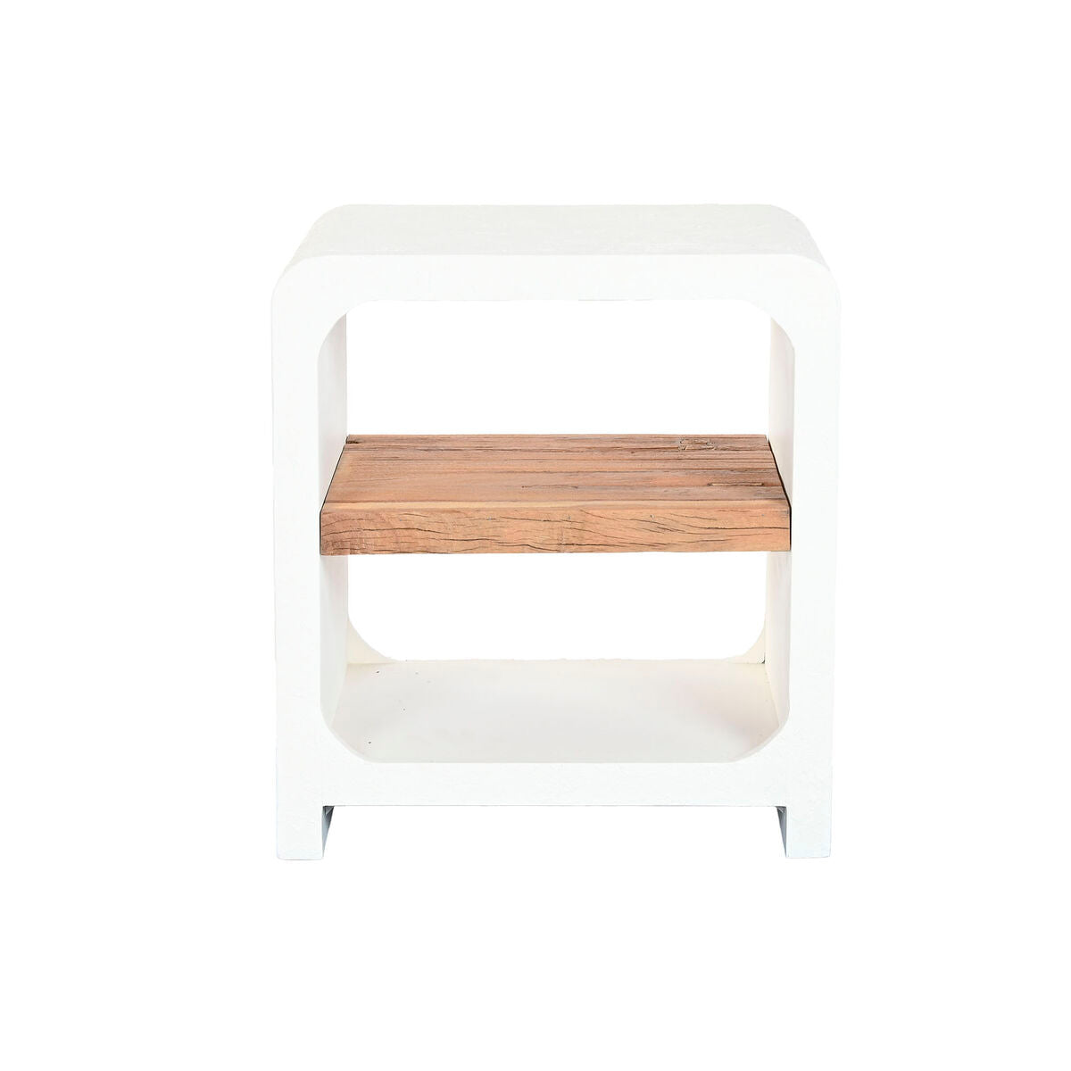 Table de Nuit Home ESPRIT Blanc Naturel 50 x 40,5 x 55,5 cm