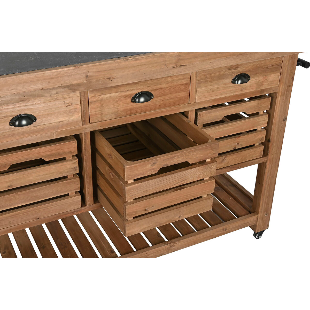 Meuble de cuisine Home ESPRIT Noir Naturel 142 x 75 x 96 cm