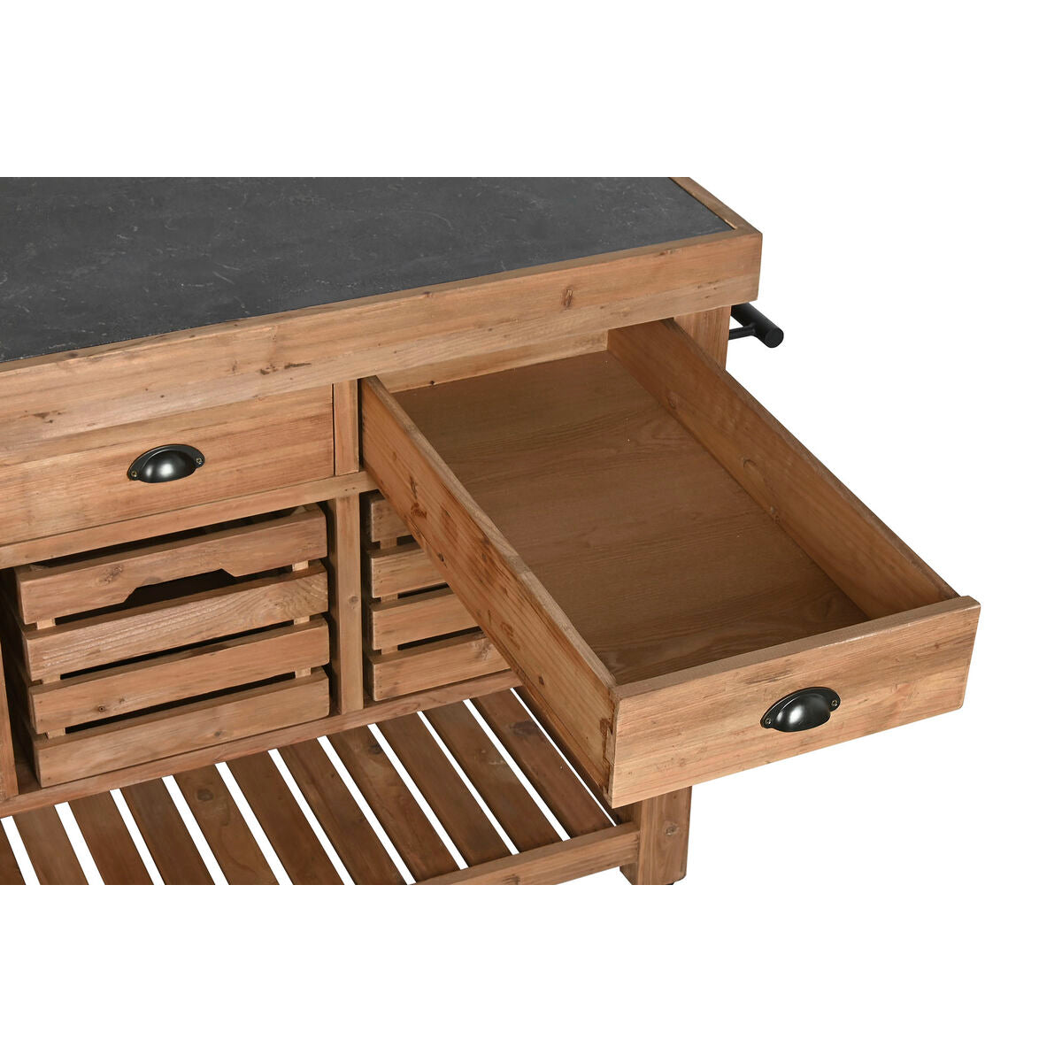 Meuble de cuisine Home ESPRIT Noir Naturel 142 x 75 x 96 cm