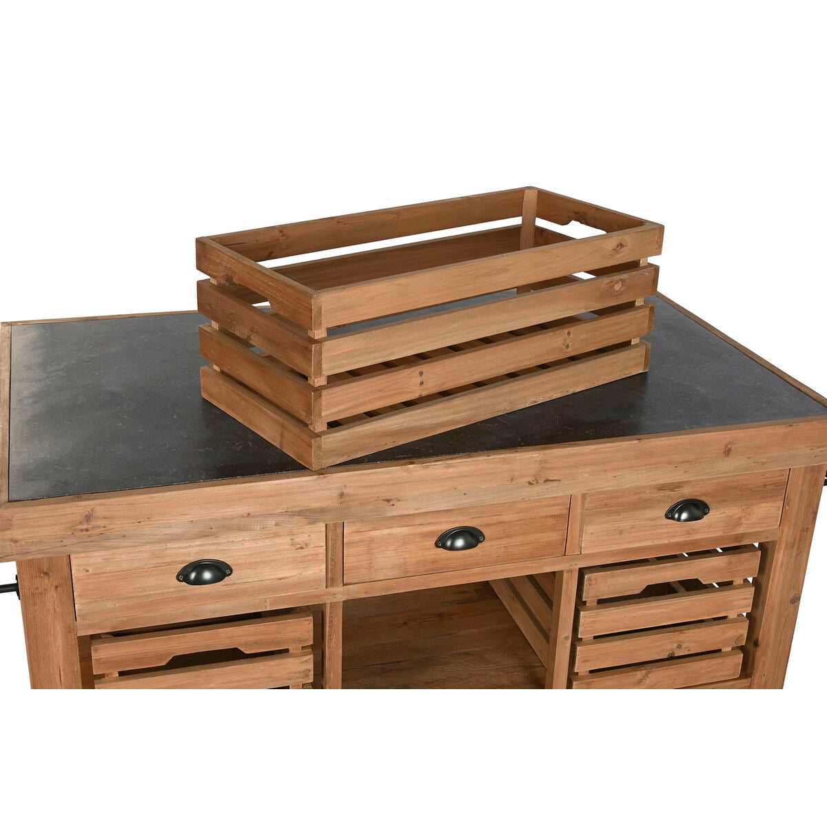 Meuble de cuisine Home ESPRIT Noir Naturel 142 x 75 x 96 cm