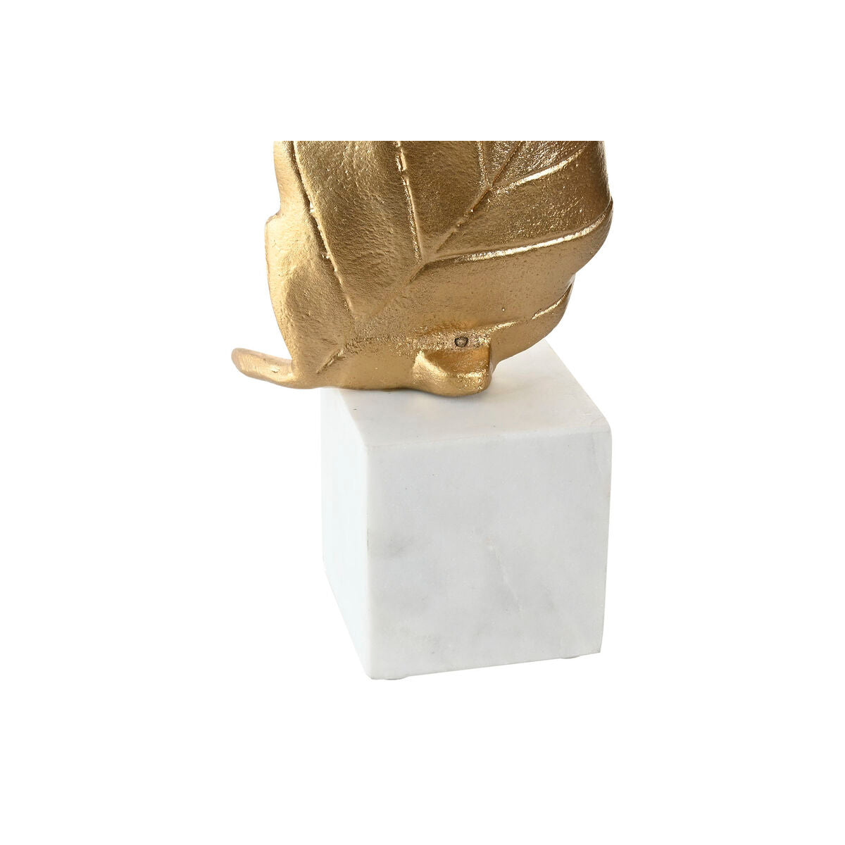 Figurine Décorative Home ESPRIT Blanc Doré Feuille d'une plante 20 x 7 x 22 cm