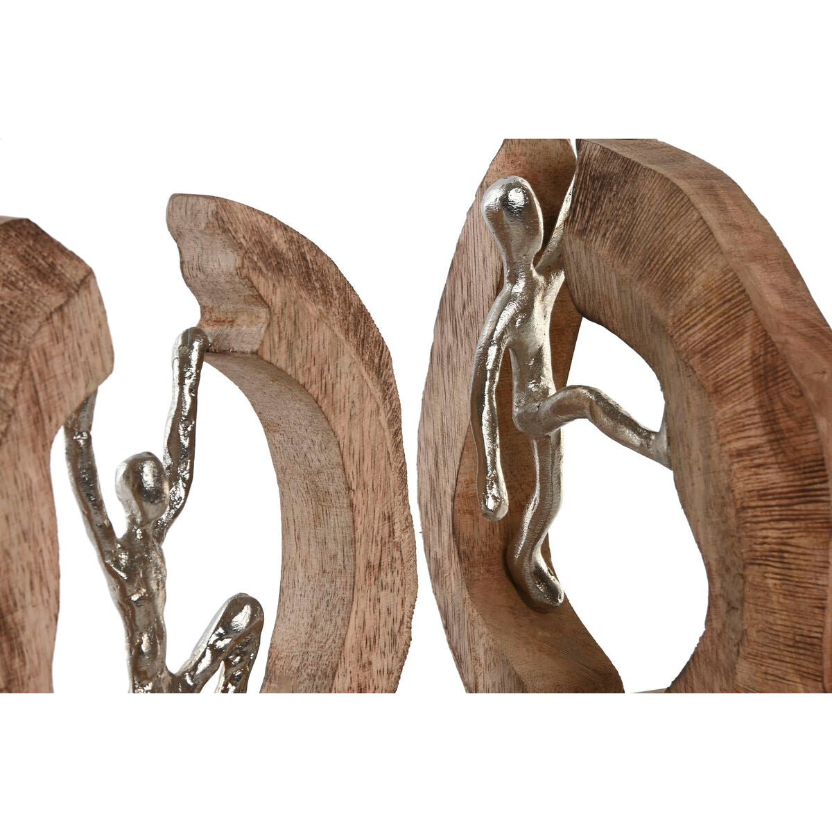 Figurine Décorative Home ESPRIT Marron Argenté Naturel 19 x 9 x 28 cm (2 Unités)