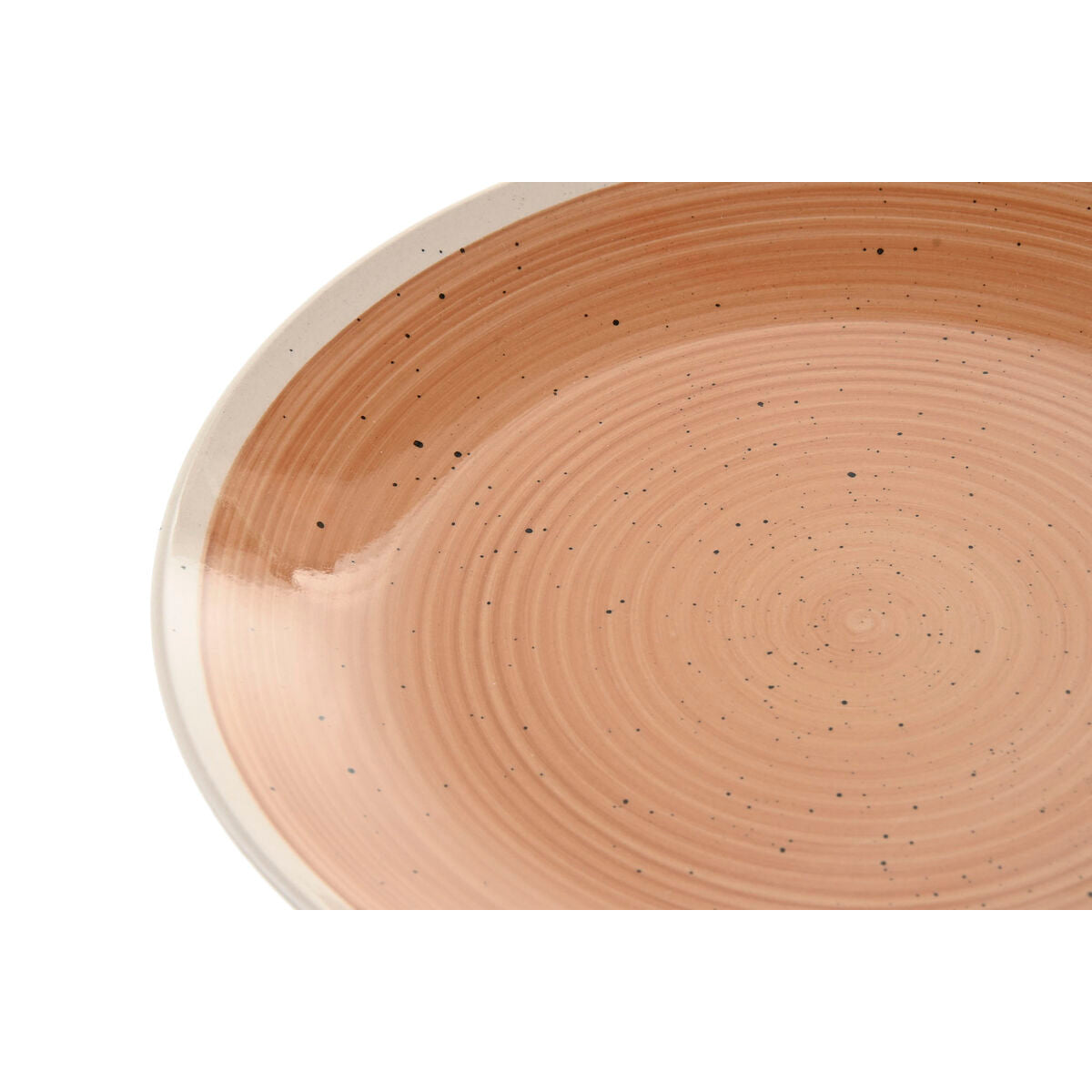 Assiettes Home ESPRIT Blanc Orange Grès 18 Pièces