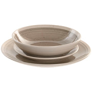 Assiettes Home ESPRIT Beige Gris Grès 18 Pièces
