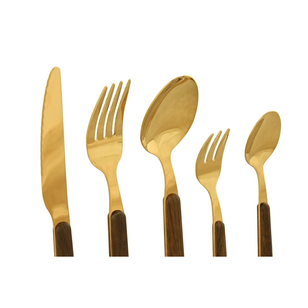 Couverts Home ESPRIT Marron Doré Acier inoxydable ABS 17 x 7 x 24 cm 20 Pièces