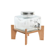 Distributeur d'eau Home ESPRIT Transparent Naturel Bambou Verre 3,5 L 19 x 19 x 16 cm
