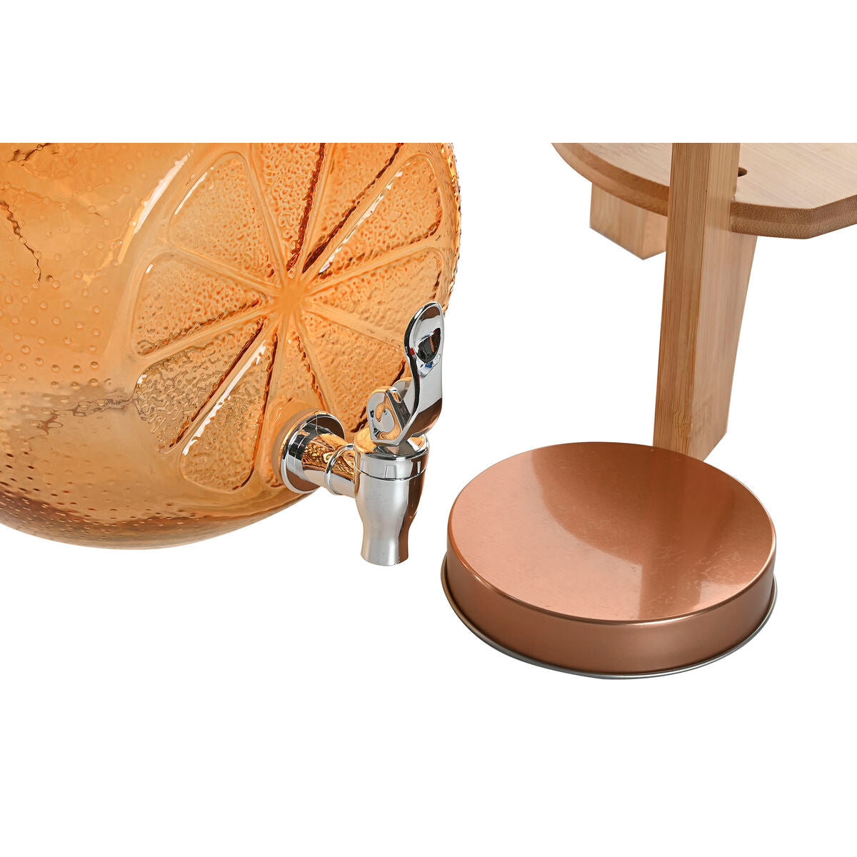 Distributeur d'eau Home ESPRIT Orange Bambou Verre 5 L 24 x 17,5 x 24 cm