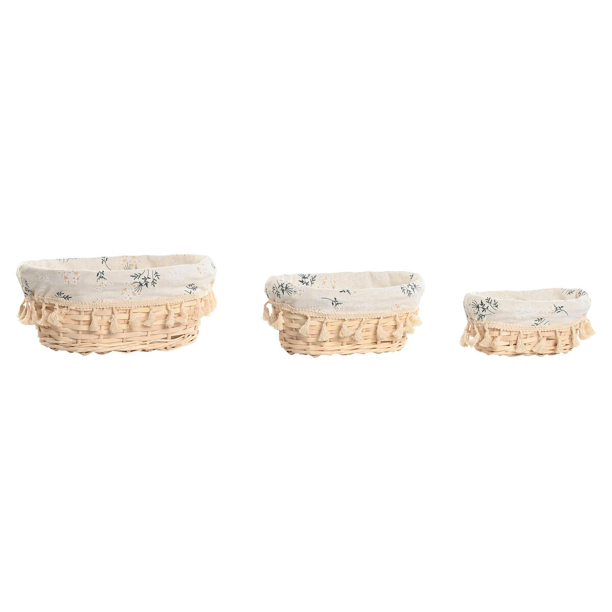 Set de basket Home ESPRIT osier 29 x 22 x 12 cm