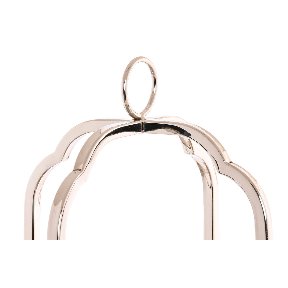 Bougeoir Home ESPRIT Argenté Verre Acier 21 x 21 x 62 cm