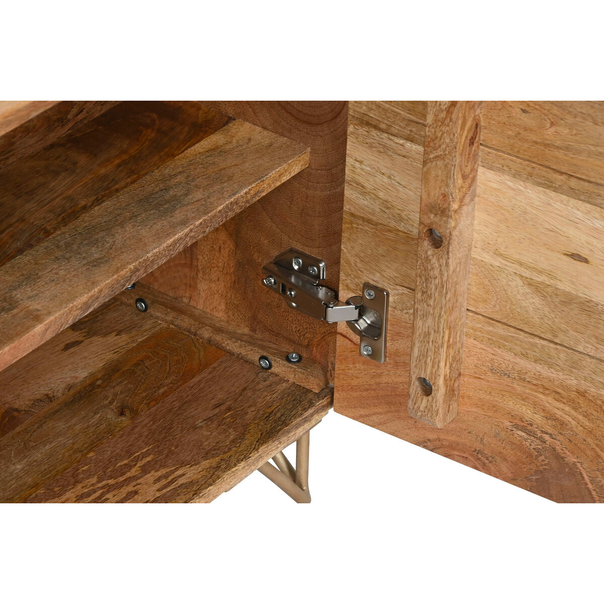 Table de Nuit Home ESPRIT Doré Naturel 50 x 40 x 50 cm