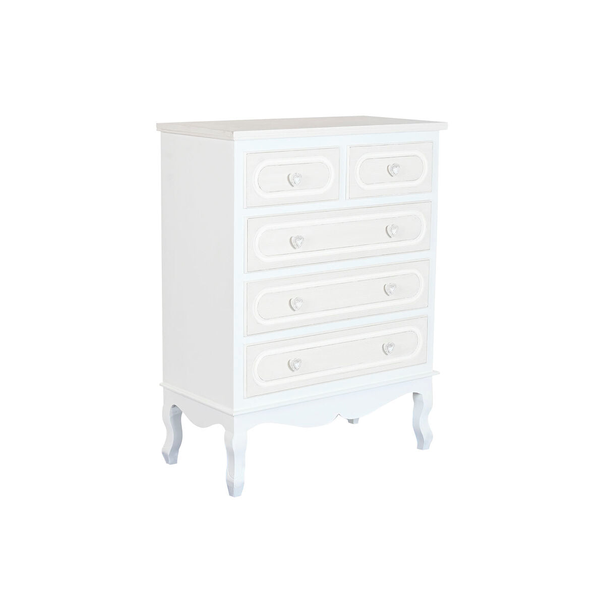 Commode Home ESPRIT Blanc Beige Romantique 80 x 42 x 105 cm