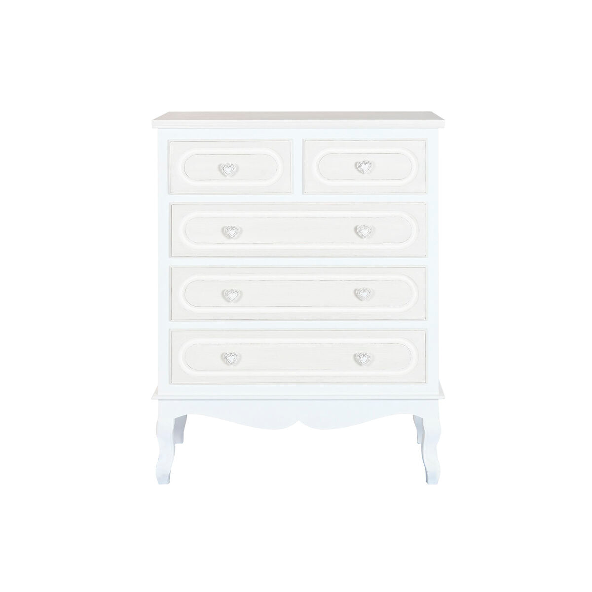 Commode Home ESPRIT Blanc Beige Romantique 80 x 42 x 105 cm
