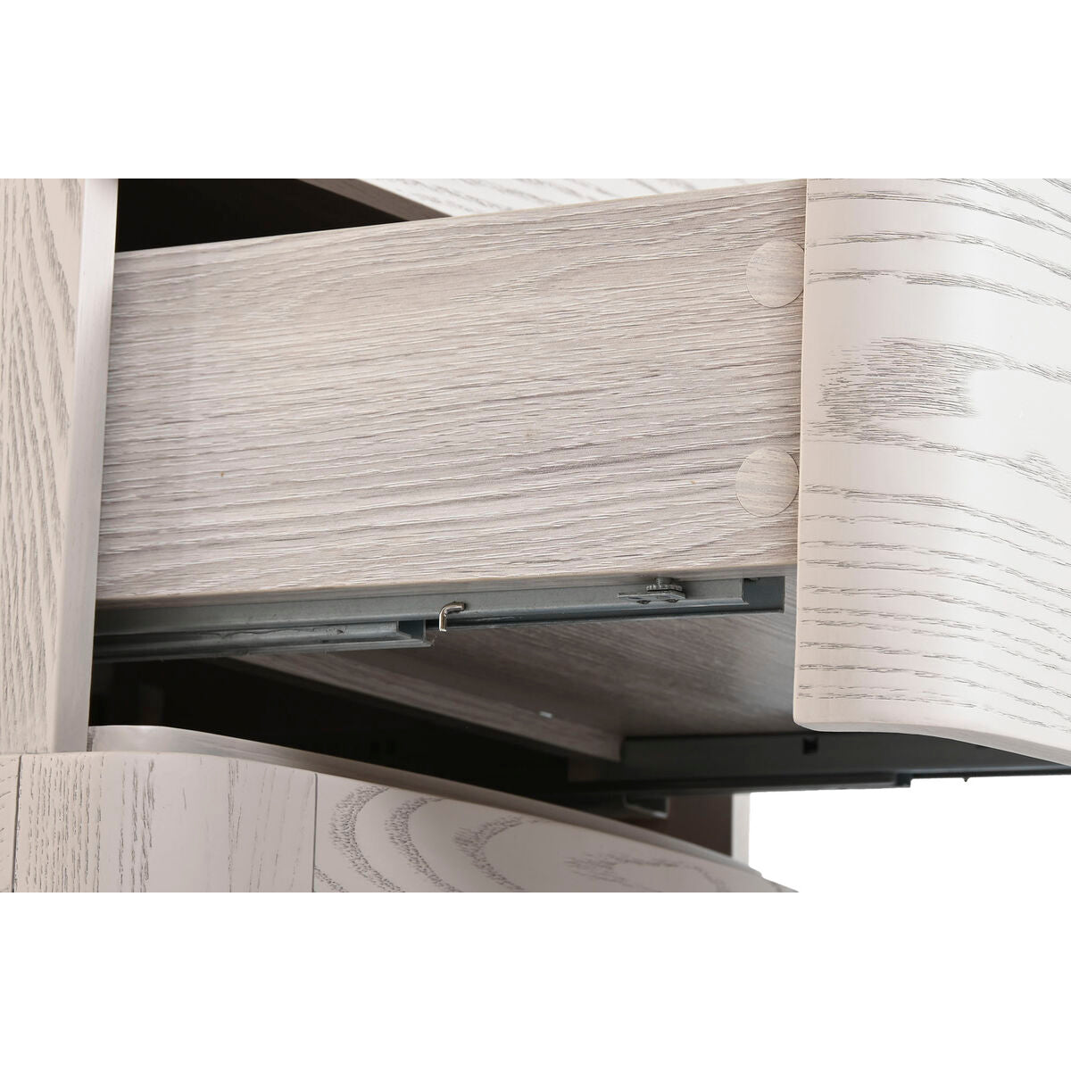 Table de Nuit Home ESPRIT Gris clair 53 x 42 x 56,2 cm