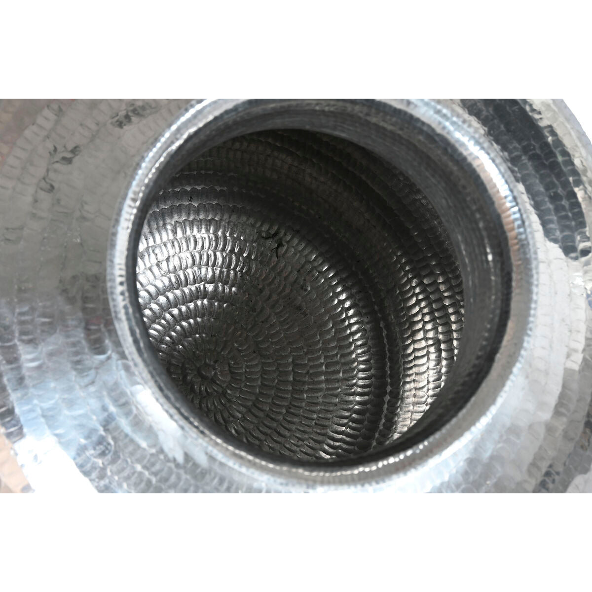 Vase Home ESPRIT Noir Argenté Aluminium 45 x 45 x 95 cm