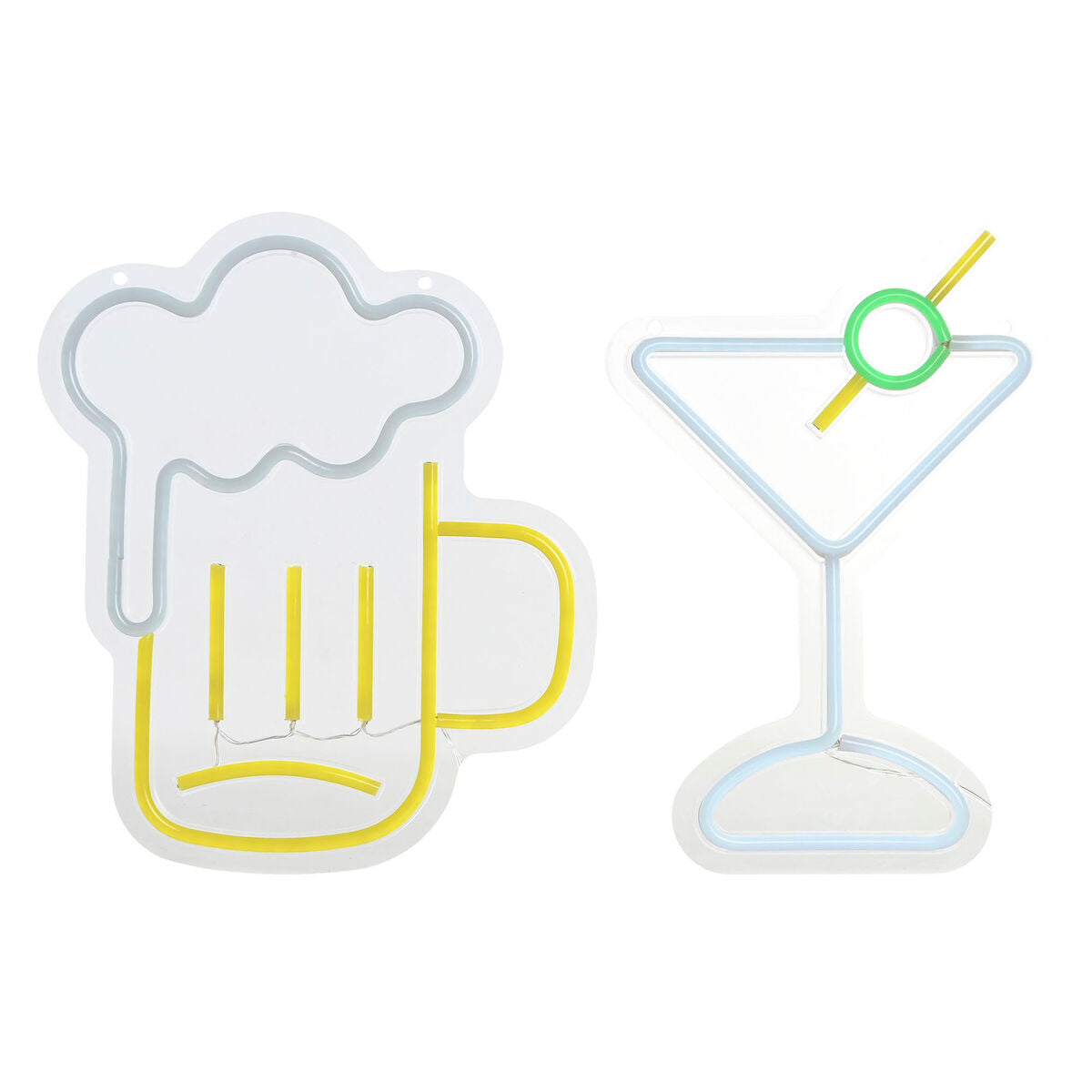 Décoration lumineuse Home ESPRIT Acrylique Urbaine 21 X 1,5 X 30 CM (2 Unités)