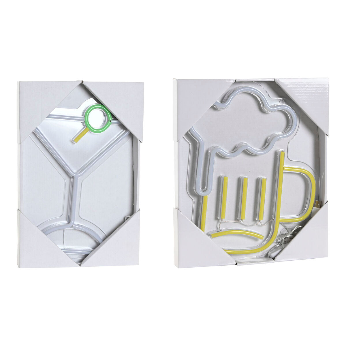 Décoration lumineuse Home ESPRIT Acrylique Urbaine 21 X 1,5 X 30 CM (2 Unités)