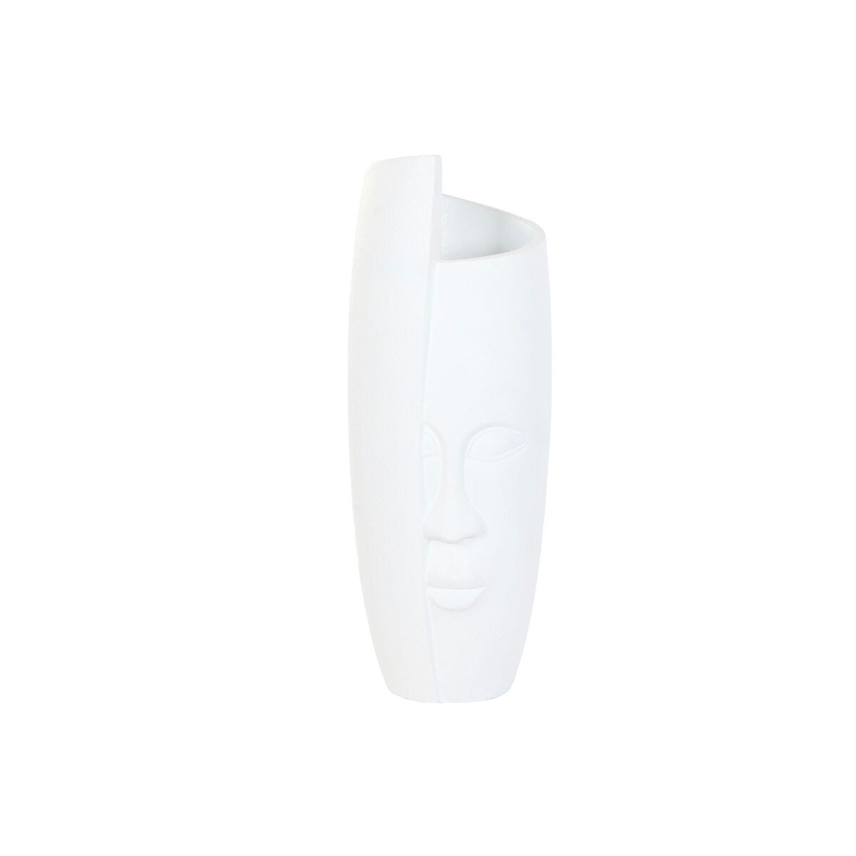 Cache-pot Home ESPRIT Blanc Magnésium Moderne Visage 33 x 33 x 72 cm