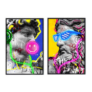 Tableau avec LED Home ESPRIT Moderne Mythologique 83 x 3 x 123 cm (2 Unités)