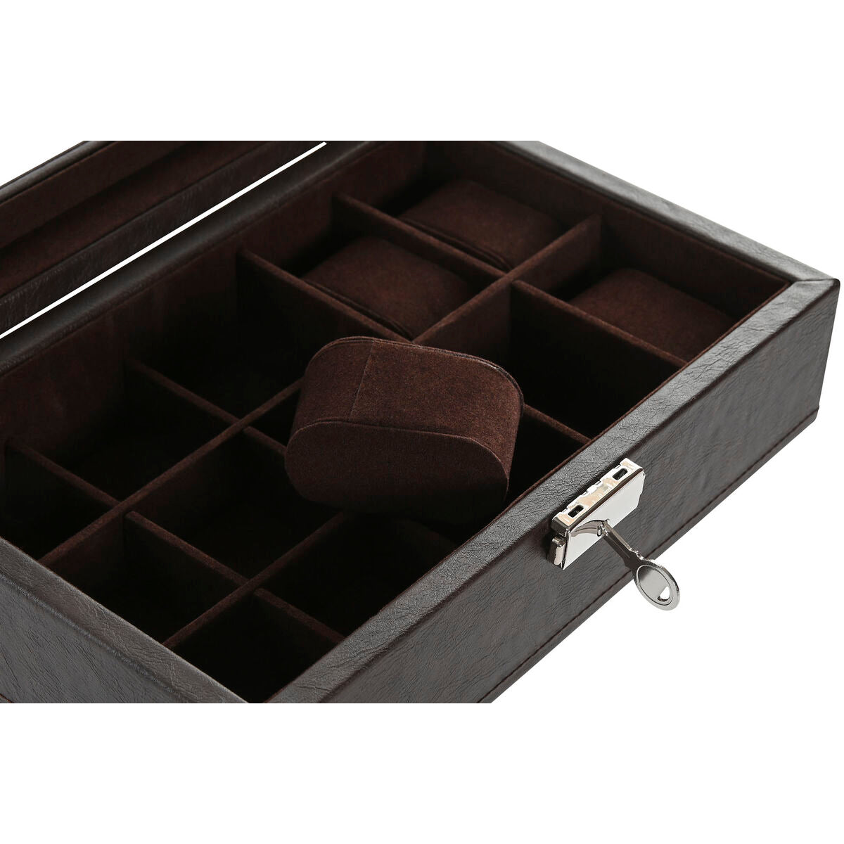 Boîte à bijoux Home ESPRIT Marron Brun foncé Polyuréthane 25 x 16 x 8,5 cm